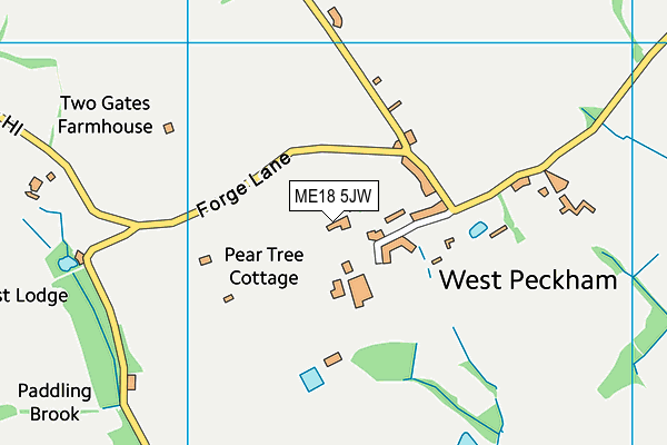 ME18 5JW map - OS VectorMap District (Ordnance Survey)