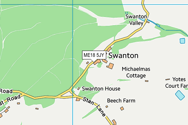 ME18 5JY map - OS VectorMap District (Ordnance Survey) ME18 5JY map - OS VectorMap District (Ordnance Survey)