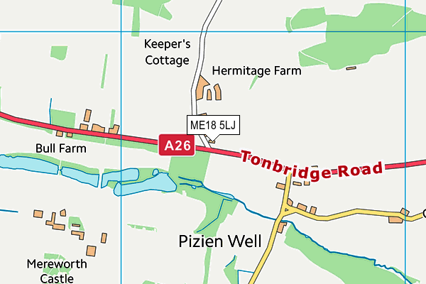 ME18 5LJ map - OS VectorMap District (Ordnance Survey) ME18 5LJ map - OS VectorMap District (Ordnance Survey)