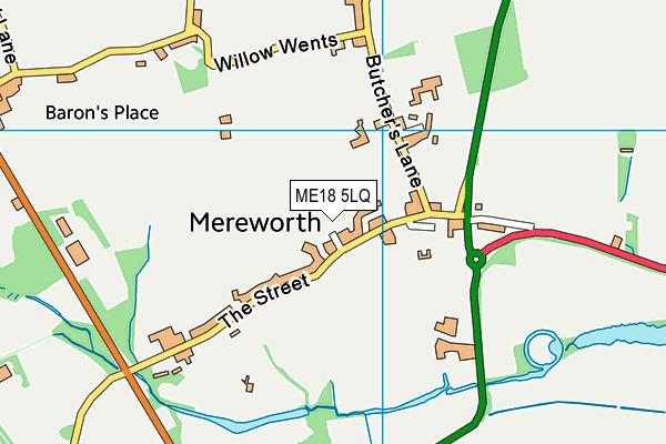 ME18 5LQ map - OS VectorMap District (Ordnance Survey) ME18 5LQ map - OS VectorMap District (Ordnance Survey)