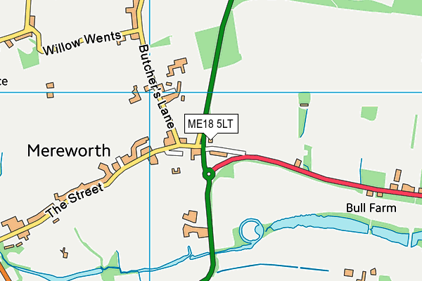 ME18 5LT map - OS VectorMap District (Ordnance Survey)