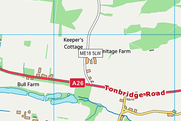 ME18 5LW map - OS VectorMap District (Ordnance Survey) ME18 5LW map - OS VectorMap District (Ordnance Survey)