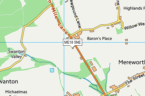 ME18 5NE map - OS VectorMap District (Ordnance Survey) ME18 5NE map - OS VectorMap District (Ordnance Survey)