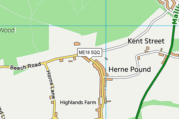 ME18 5QQ map - OS VectorMap District (Ordnance Survey) ME18 5QQ map - OS VectorMap District (Ordnance Survey)