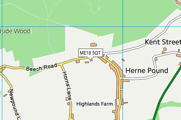 ME18 5QT map - OS VectorMap District (Ordnance Survey) ME18 5QT map - OS VectorMap District (Ordnance Survey)