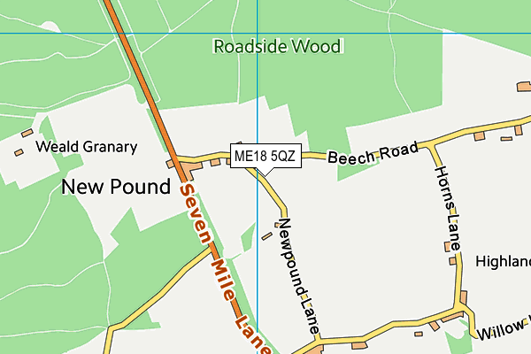 ME18 5QZ map - OS VectorMap District (Ordnance Survey) ME18 5QZ map - OS VectorMap District (Ordnance Survey)