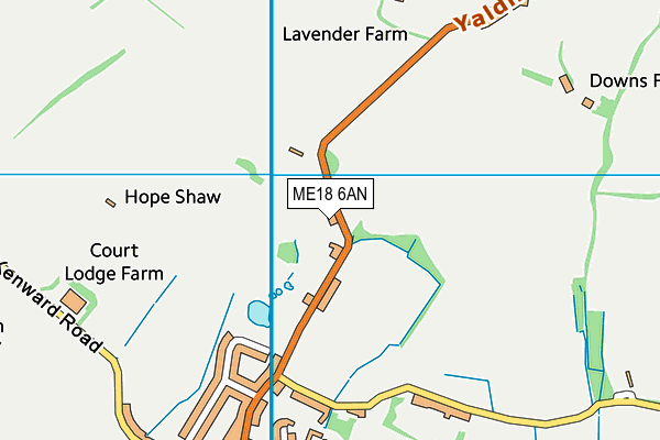 ME18 6AN map - OS VectorMap District (Ordnance Survey) ME18 6AN map - OS VectorMap District (Ordnance Survey)