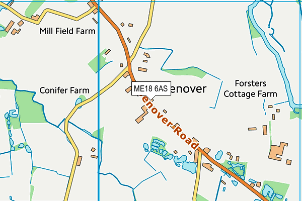 ME18 6AS map - OS VectorMap District (Ordnance Survey) ME18 6AS map - OS VectorMap District (Ordnance Survey)