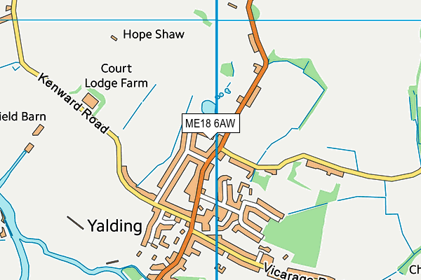 ME18 6AW map - OS VectorMap District (Ordnance Survey) ME18 6AW map - OS VectorMap District (Ordnance Survey)