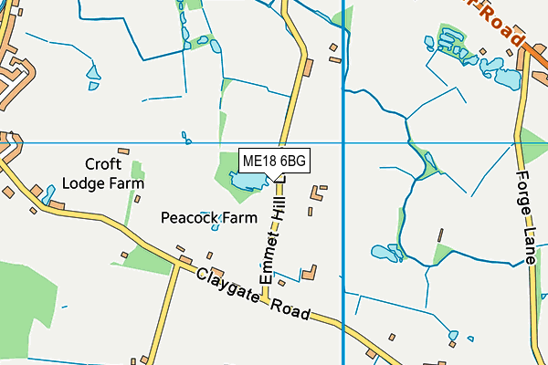 ME18 6BG map - OS VectorMap District (Ordnance Survey) ME18 6BG map - OS VectorMap District (Ordnance Survey)
