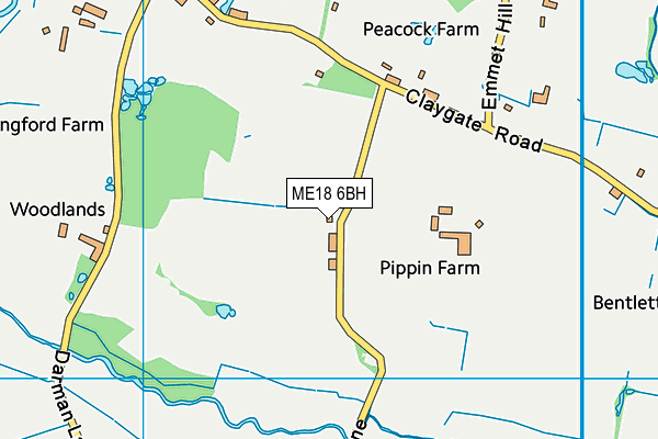 ME18 6BH map - OS VectorMap District (Ordnance Survey)
