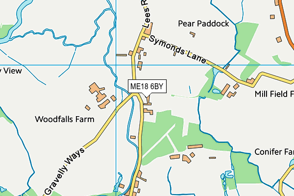 ME18 6BY map - OS VectorMap District (Ordnance Survey) ME18 6BY map - OS VectorMap District (Ordnance Survey)