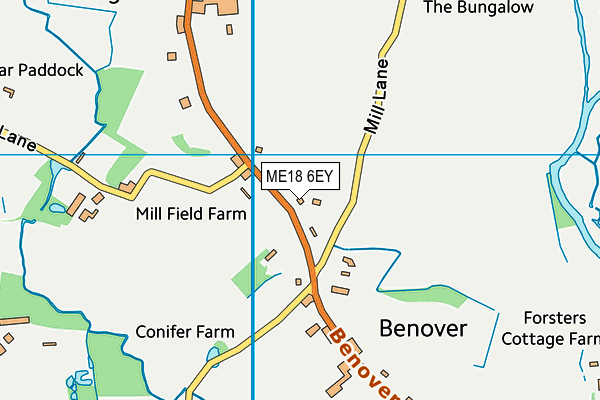 ME18 6EY map - OS VectorMap District (Ordnance Survey) ME18 6EY map - OS VectorMap District (Ordnance Survey)