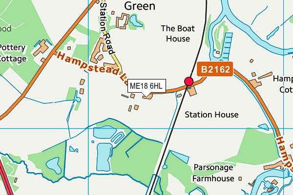 ME18 6HL map - OS VectorMap District (Ordnance Survey) ME18 6HL map - OS VectorMap District (Ordnance Survey)