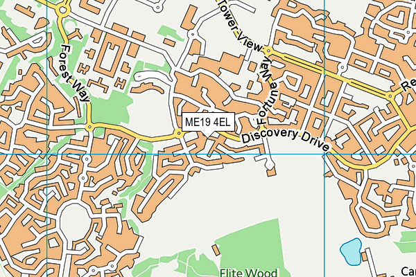 ME19 4EL map - OS VectorMap District (Ordnance Survey) ME19 4EL map - OS VectorMap District (Ordnance Survey)