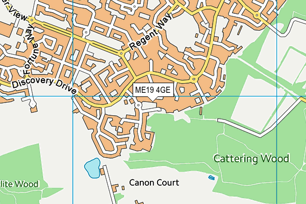 ME19 4GE map - OS VectorMap District (Ordnance Survey) ME19 4GE map - OS VectorMap District (Ordnance Survey)