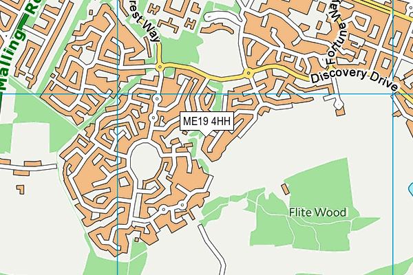 ME19 4HH map - OS VectorMap District (Ordnance Survey) ME19 4HH map - OS VectorMap District (Ordnance Survey)