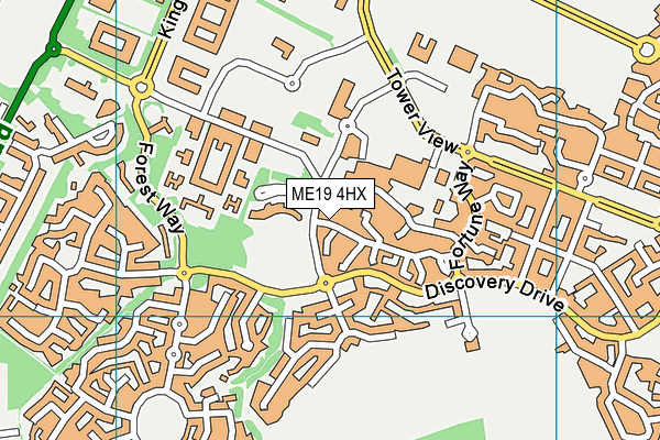ME19 4HX map - OS VectorMap District (Ordnance Survey) ME19 4HX map - OS VectorMap District (Ordnance Survey)