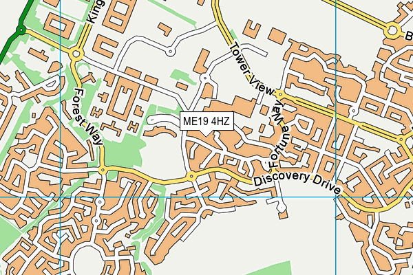 ME19 4HZ map - OS VectorMap District (Ordnance Survey) ME19 4HZ map - OS VectorMap District (Ordnance Survey)