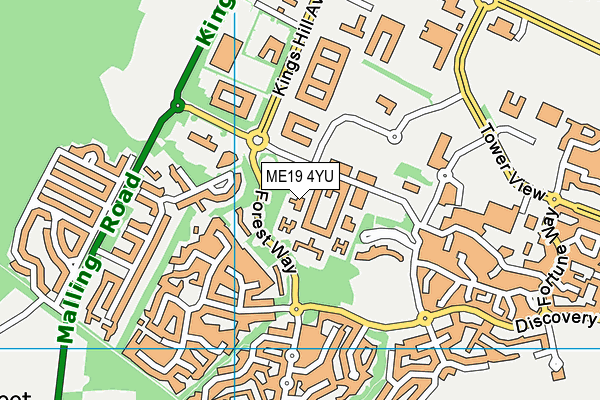 ME19 4YU map - OS VectorMap District (Ordnance Survey) ME19 4YU map - OS VectorMap District (Ordnance Survey)