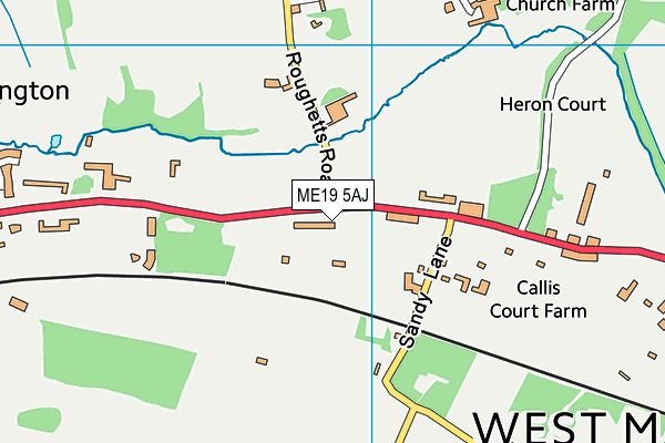 ME19 5AJ map - OS VectorMap District (Ordnance Survey) ME19 5AJ map - OS VectorMap District (Ordnance Survey)