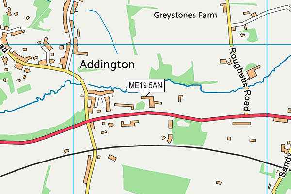 ME19 5AN map - OS VectorMap District (Ordnance Survey) ME19 5AN map - OS VectorMap District (Ordnance Survey)