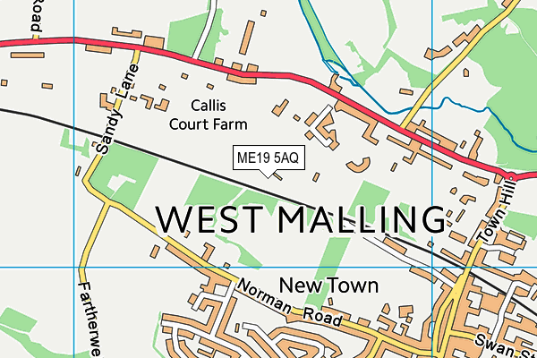 ME19 5AQ map - OS VectorMap District (Ordnance Survey) ME19 5AQ map - OS VectorMap District (Ordnance Survey)