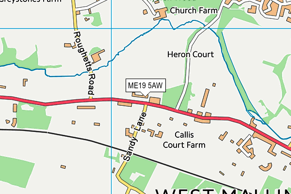 ME19 5AW map - OS VectorMap District (Ordnance Survey) ME19 5AW map - OS VectorMap District (Ordnance Survey)