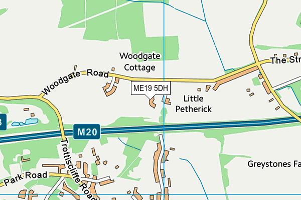 ME19 5DH map - OS VectorMap District (Ordnance Survey) ME19 5DH map - OS VectorMap District (Ordnance Survey)