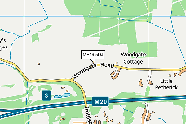 ME19 5DJ map - OS VectorMap District (Ordnance Survey)