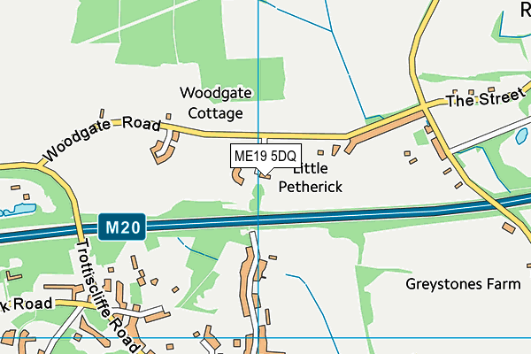 ME19 5DQ map - OS VectorMap District (Ordnance Survey) ME19 5DQ map - OS VectorMap District (Ordnance Survey)