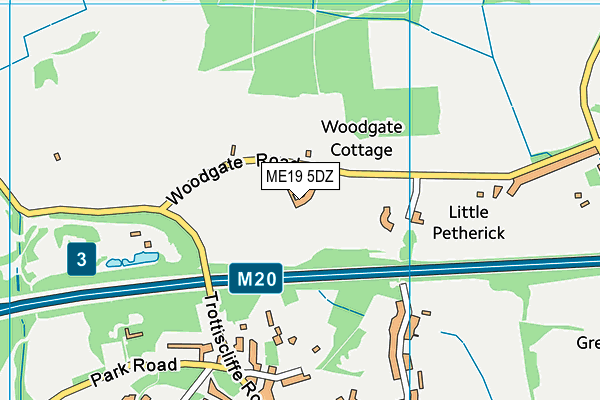 ME19 5DZ map - OS VectorMap District (Ordnance Survey) ME19 5DZ map - OS VectorMap District (Ordnance Survey)