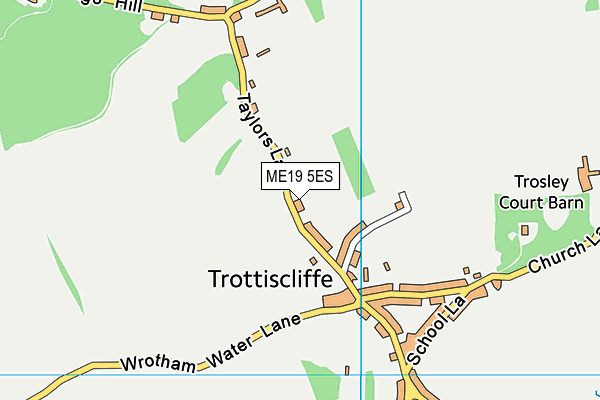 ME19 5ES map - OS VectorMap District (Ordnance Survey)