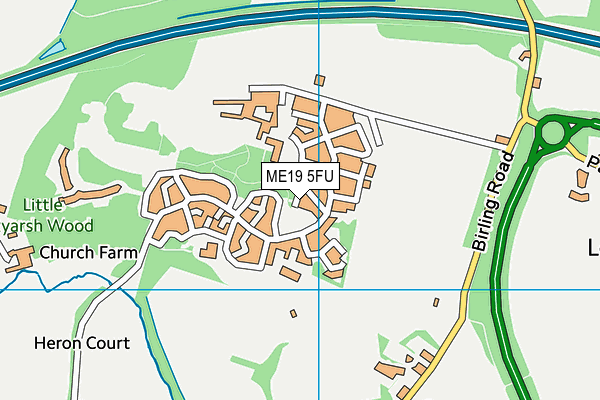ME19 5FU map - OS VectorMap District (Ordnance Survey) ME19 5FU map - OS VectorMap District (Ordnance Survey)