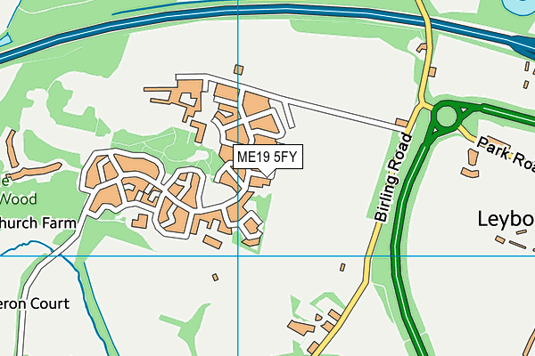 ME19 5FY map - OS VectorMap District (Ordnance Survey) ME19 5FY map - OS VectorMap District (Ordnance Survey)