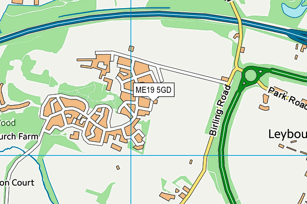 ME19 5GD map - OS VectorMap District (Ordnance Survey) ME19 5GD map - OS VectorMap District (Ordnance Survey)