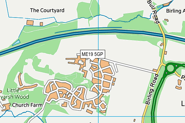 ME19 5GP map - OS VectorMap District (Ordnance Survey)
