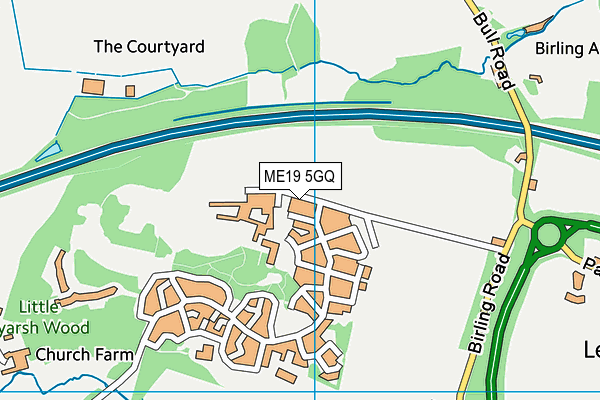 ME19 5GQ map - OS VectorMap District (Ordnance Survey) ME19 5GQ map - OS VectorMap District (Ordnance Survey)