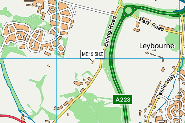 ME19 5HZ map - OS VectorMap District (Ordnance Survey) ME19 5HZ map - OS VectorMap District (Ordnance Survey)