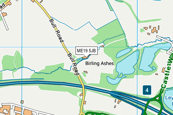 ME19 5JB map - OS VectorMap District (Ordnance Survey)