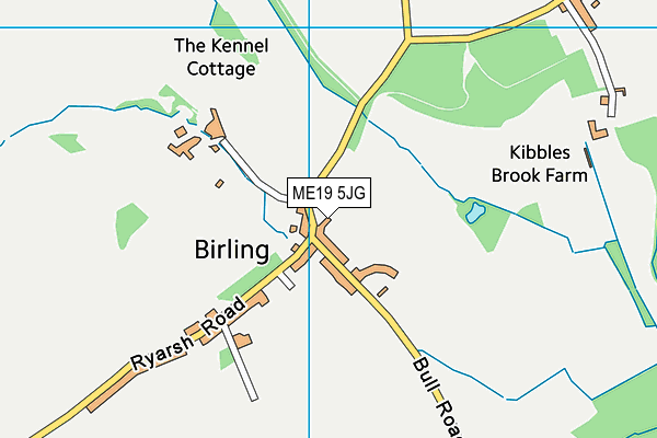 ME19 5JG map - OS VectorMap District (Ordnance Survey) ME19 5JG map - OS VectorMap District (Ordnance Survey)