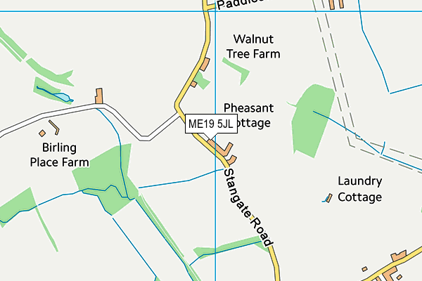 ME19 5JL map - OS VectorMap District (Ordnance Survey) ME19 5JL map - OS VectorMap District (Ordnance Survey)