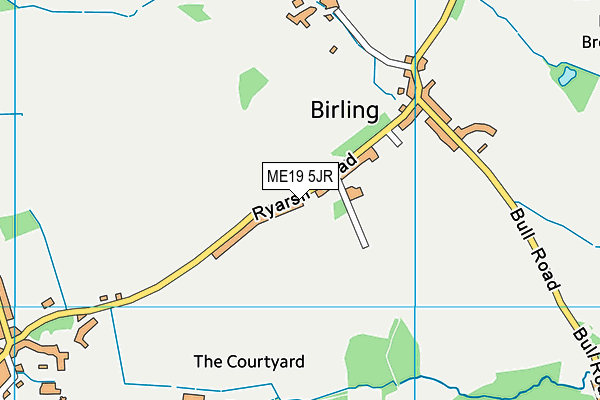 ME19 5JR map - OS VectorMap District (Ordnance Survey) ME19 5JR map - OS VectorMap District (Ordnance Survey)