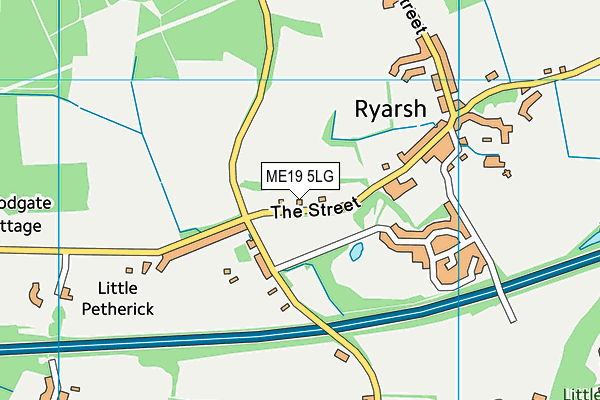 ME19 5LG map - OS VectorMap District (Ordnance Survey) ME19 5LG map - OS VectorMap District (Ordnance Survey)