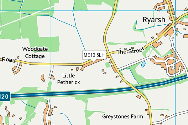ME19 5LH map - OS VectorMap District (Ordnance Survey) ME19 5LH map - OS VectorMap District (Ordnance Survey)