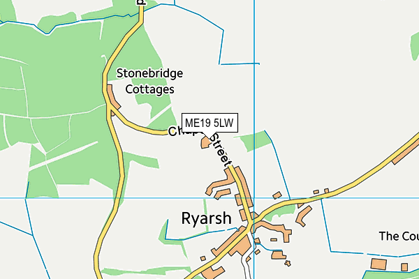 ME19 5LW map - OS VectorMap District (Ordnance Survey) ME19 5LW map - OS VectorMap District (Ordnance Survey)