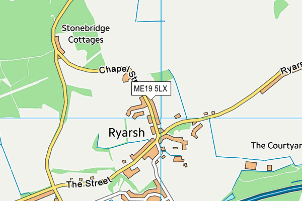 ME19 5LX map - OS VectorMap District (Ordnance Survey) ME19 5LX map - OS VectorMap District (Ordnance Survey)
