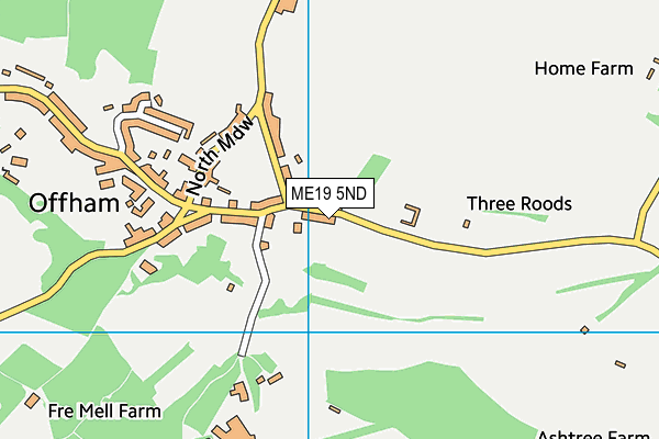 ME19 5ND map - OS VectorMap District (Ordnance Survey) ME19 5ND map - OS VectorMap District (Ordnance Survey)