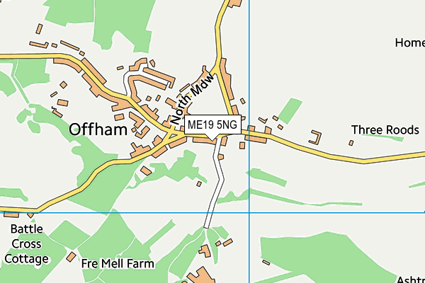 ME19 5NG map - OS VectorMap District (Ordnance Survey) ME19 5NG map - OS VectorMap District (Ordnance Survey)