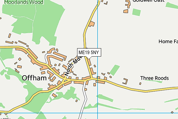 ME19 5NY map - OS VectorMap District (Ordnance Survey)